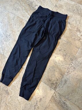 Ready to Rulu Black Jogger Sweatpants with Drawstring Waist